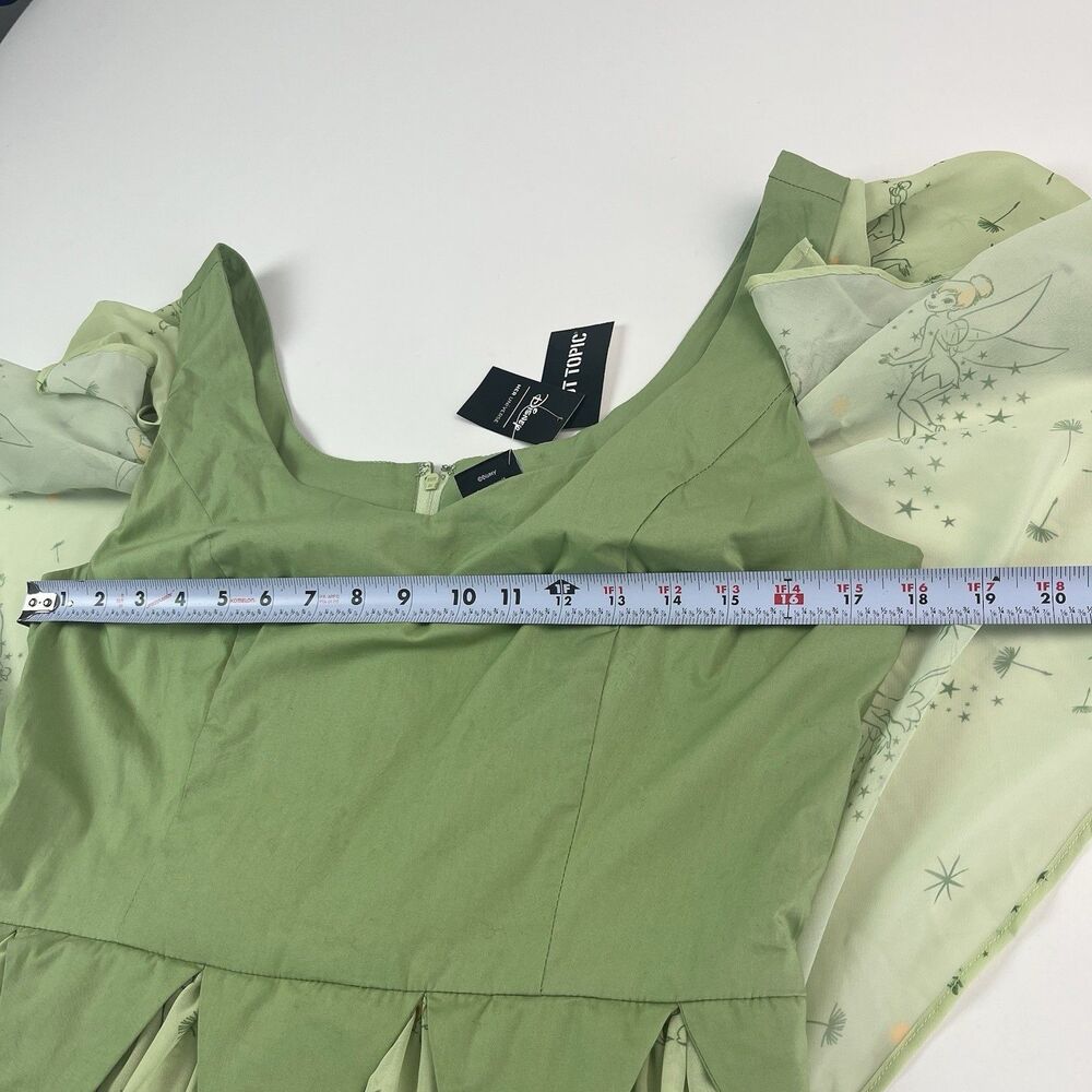 Her Universe Disney Peter Pan Tinker Bell Retro Dress L Cosplay Costume Fantasy - Picture 7 of 13